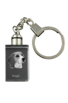 Beagle - Crystal key ring with dog photo, illuminated key ring, unique gift by Art-Dog brand