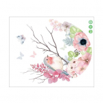 Tualettruumi kaane kleebis Veekindel loomingulised linnud lillemustriga dekoratiivne seinakleebis kodu vannituppa Bird + Flower