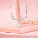 S&otilde;lm kaelakee Ehted Naiselikkus Pendelk&auml;ija imitatsioon p&auml;rlitest roostevabast terasest rangluu kett