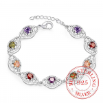 Ilusad V&auml;rvilised Mitmev&auml;rvilised Tsirkoonia K&auml;ev&otilde;rud 925 Sterlingh&otilde;be Pikendusega Naine Daam K&auml;ev&otilde;ru K&auml;ev&otilde;ru Ehted Enimm&uuml;&uuml;dud