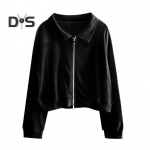 S&uuml;gistalvine naistemantel vahvlitekstuur Kahekordse t&otilde;mblukuga T&otilde;mblukuga pikad varrukad Alla keeratav krae lahtine spordijakk Kooli vabaaja &uuml;hev&auml;rvilised &uuml;ler&otilde;ivad M aprikoosi