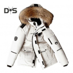 Meeste sulejope mitme taskuga Kapuutsiga kunstkarusnahast &auml;&auml;risega pikkade varrukatega tuulekindel disain v&auml;limantel T&otilde;mblukuga plekk Cargo sulemantel 2XL valge