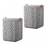 2 tk tugevate r&otilde;ivaste hoiukotid tugevdatud k&auml;epidemetega, suur mahutavus topeltt&otilde;mblukuga tekid M&auml;nguasjad Korraldaja pesukorvid M 2pcs