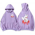 Rabbit Xplr-r Sam ja Colby Kapuutsiga Pusad Streetwear Unisex Hip Hop Talvised Higipusad Pikkade Varrukatega Kapuutsiga Graafiline Pusa M lilla