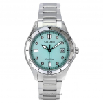 Citizen Marine Eco-Drive Kristallaktsentidega Roostevabast Terasest Rohelise Kettaga FE6170-88L 100M Naiste K&auml;ekell roheline