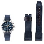 Klassikaline 20/21/22 mm K&otilde;rge kvaliteediga Nailonist Vasikanahast K&auml;ekella rihm Sobib IWC Pilot SPITFIRE MARK18 Portofino TOP GUN IW389101Kella rihm 21mm black