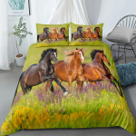 Jooksev hobune 3D voodipesukomplekt King Queen Double Full Twin Single suurus voodipesukomplekt 135x200cm 2pcs