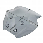 1 komplekt Mootorratta esiklaasi ABS tuulesuunaja, sobib Yamaha MT-09 2024 / MT-09 SP 2024 jaoks selge hall v&auml;rv