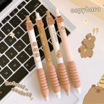 Kawaii Capybara geelpliiats, sinine tindiga armas kirjutuspliiats, loominguline kustutatav pliiats lastele random 1pc