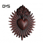 P&uuml;ha s&uuml;dame gooti seinatahvel Kodukaunistamise palvealus Laitmatu Maarja s&uuml;da Lisage oma ruumi armastust ja kunsti Metallist tahvel p&uuml;hadekinkide sein kuldne