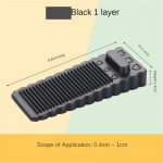 Silikoonist ukseploki pistikud libisemiskindlad l&ouml;&ouml;ki absorbeerivad plokid kinnitus kummist kiiluga uksepistikud kodukontori ukse kokkup&otilde;rkevastane plokk Black 1.4CM