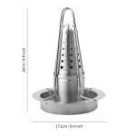 Roostevabast terasest kanagrilli BBQ eemaldatav kana grillpann kana grillahju tarvikud koos alusplaadiga 1pc h&otilde;be