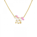 LEA &; ARTHUR - Laste kaelakee LICORNE motiivid - For&ccedil;at Link - 375 Thousandths Yellow Gold - Laste ehted