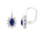 LOVA LOLA VAN DER KEEN - Smaragdk&otilde;rvar&otilde;ngad - Poussettide s&uuml;steem - S&uuml;nteetiline safiir - 925 Sterling h&otilde;be - Juveel