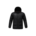 Li Ning Jalgpallisarja Logo Veekindel Soe Kapuutsiga Puuvillane Jakk Talvine Meeste Jakk Must AFMR467-1 S black