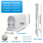 Automaatne uksesulgur &ndash; matt metallviimistlus, puutetundlik ja kaugjuhtimispult, riistvara, vastupidav metallmaterjal, kasutamiseks kodus/kontoris hall