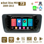 Autoraadio Android Seat Ibiza MK4 6j 2009-2013 jaoks Carplay Multimeediam&auml;ngija Autoheli Pea&uuml;ksus 2Din Autostereo Navigatsioon GPS 4+64GB 2+32GB