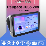 Android Carplay autoraadio Peugeot 2008 208 2012-2018 multimeediapleieri peakomplekti stereo GPS navigatsioon BT WIFI 2+32GB 1+16GB