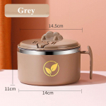 Korea lihtsad roostevabast terasest kiirnuudlikausid kaanega k&auml;epidemega kahekihiline l&otilde;unas&ouml;&ouml;k Bento Box loominguline k&ouml;&ouml;gisupp Rameni kauss hall