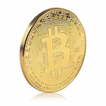 Uus kullatud Bitcoini m&uuml;ntide kollektsioneeritav kunstikollektsioon Kingitus F&uuml;&uuml;siline m&auml;lestus Casasciuse kr&uuml;ptom&uuml;nt Metall Antiik-imitatsioon