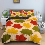 Vahtralehtede tekikott Lehemustriga voodipesukomplekt Tekikatted Magamistuba &Uuml;hekohaline Kuningas Suurus Pehme Tekikate Kodutekstiil 70x133cm 2pcs red