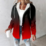 Fliisist kapuutsid naistele, sooja mustriga kampsun, n&ouml;&ouml;biga vooderdatud n&ouml;&ouml;riga kapuutsiga jakk-mantel L sinine