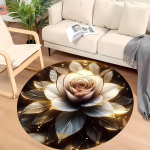 1 tk Creative Lotus Print &uuml;mmarguse pinnaga vaip siseruumides libisemiskindel pestav kiudvaip Pehme mugav matt magamistoa elutuppa 60X60cm