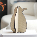 Loomingulised abstraktsed nahast loomade pingviinide kaunistused Moodsad minimalistlikud mudelruumi kunstikujundus elutoa raamatukapi kaunistused Beige Penguin Large M07441