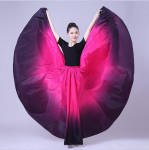 540 kraadi kost&uuml;&uuml;mid swing seelik Flamenco ballisaali kost&uuml;&uuml;m tantsuriided uhke kleit pikk seelik tantsulava esinemiseks 80cm