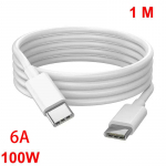 100 W USB Type C to USB C kaabel USB-C PD QC 4.0 kiirlaadimise laadija juhe iPhone 16 jaoks Samsung Xiaomi Type-C USBC kaabel 1M valge