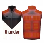 Unisex nutikas v&auml;rvide sobitusega soojendusega vest 21 tsooni p&uuml;sitemperatuuri kontrolliga 2XL hall v&auml;rv/must