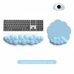 Cloud Wrist Rest Memory Foam Mouse & Keyboard Pad | Libisemiskindel kontori randmetugi Three-piece set taevasinine v&auml;rv