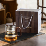 800 ml puidust k&auml;epidemega klaasist teekann Kuumutav, vastupidav filtreeriv klaasist veekeetja l&auml;bipaistev lille tee Klaasist teekann teen&otilde;u