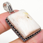 Scolecite Handmade 925 Sterling Silver Jewelry Pendant 1.81 j0g01