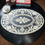 Hiina klassikaline ovaalne tikitud v&auml;ike &uuml;mmargune laudlina k&ouml;&ouml;k kohvik teekomplekt puuviljaalus Lauamatt Pulmaplatsimati teibid 44x65cm