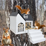 Squirrel Feeder Feeding Table Versatile Large Capacity Metal for Corn Easy to Install