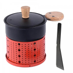 Juustu raclette fond&uuml;&uuml; potilaud Grill Juustuj&auml;&auml;tis &Scaron;okolaadisulatuspotselanist DIY Fond&uuml;&uuml; komplekt V&otilde;isulatusmasina soojendaja punane