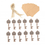 12 tk Wedding Favors Vintage v&otilde;tmega pudeliavaja &scaron;ampanjaavaja sildi ja n&ouml;&ouml;riga