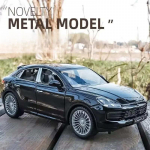Suur 1:24 Porsche Cayenne maasturi minikollektsioon simulatsioon valatud sulamist auto heli ja valgusega s&otilde;iduk m&auml;nguauto laste kingitus must