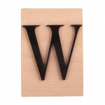 Lettres en bois d&eacute;co - Non sp&eacute;cifi&eacute; - W - 14,8 x 10,5 cm - Noir - Int&eacute;rieur