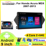 TOYOUSONIC Honda Acura MDX 2007-2013 Android Auto raadio Multimeediapleier GPS-navigatsioon Carplay Android Auto Autostuudio