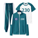 Yousheng 3 tk/komplekt lastem&auml;ng Cosplay riietus vabaaja mantel pealisp&uuml;ksid spordi&uuml;likond, v&auml;rviga sobiv spordir&otilde;ivad Korea telesari puidust mehe kost&uuml;&uuml;m 140 cm C sinine