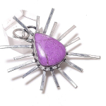 Natural Purpurite Gemstone 925 Sterling Silver Jewelry Pendant 2.01 w7e47