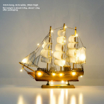 K&auml;sitsi valmistatud puidust purjekas mudel dekoratsioon &ndash; Sile purjetamine l&otilde;petamiskingitus Refer to option picture