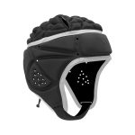 Laste Ragbi Kiiver V&auml;ravavahi Ragbi EVA Ohutus Kokkup&otilde;rkevastane Pehme M&uuml;ts Suusatamiseks Ratsutamiseks Peakate Children's Head Protector - Black Grey Edge