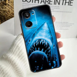 Jaws 1975 filmiplakat Realme GT Neo 5 GT5 9 10 11 12 Pro Plus C30 C31 C33 C35 C25s C21Y C51 C55 C67 C53 jaoks Realme C25 C25s