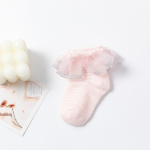 Valged suvised pitssokid t&uuml;drukutele &ndash; puhas puuvillane printsessi stiil M (1-3 years)