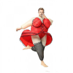 Baaridaami t&auml;ispuhutav kost&uuml;&uuml;m, t&auml;iskasvanu One size, 150-190cm punane