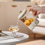 Majapidamises kasutatav veekeetja, multifunktsionaalne tervisepott, 600 ml kaasaskantav klaasist veeboiler Kontori Lilletee magustoit