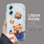 Armas koomiksimustriga kreemjas tekstuuriga korpus, lainelise servaga pehme silikoonkaanega telefoni&uuml;mbris OPPO Reno Realme jaoks Realme Q5I 5G must